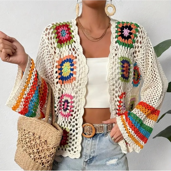 Urban Outfitters Sweaters - NEW Urban Outfitters Crochet Cardigan! SZ Lrg